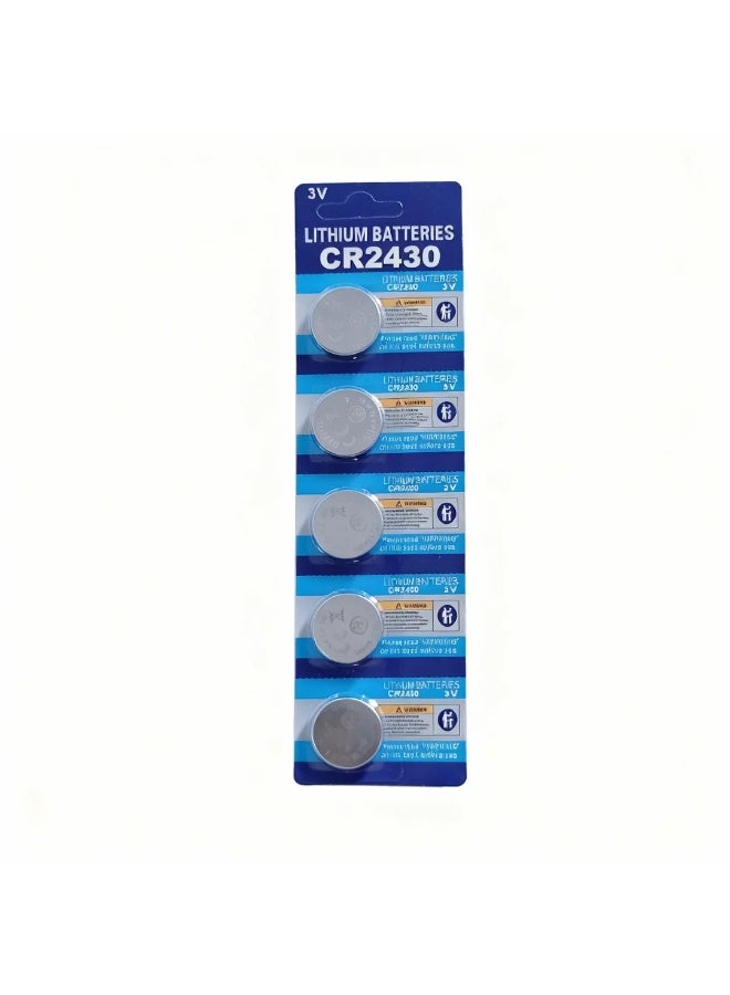 robotgcc CR2430 3V Lithium Coin Battery 5-Pack High Quality Button Cell Batteries with Stable Voltage, Long Shelf Life and Reliable Power for Watches, Fitness Trackers, Remote Controls, Medical Devices and Thin Electronic Accessories - Image 5